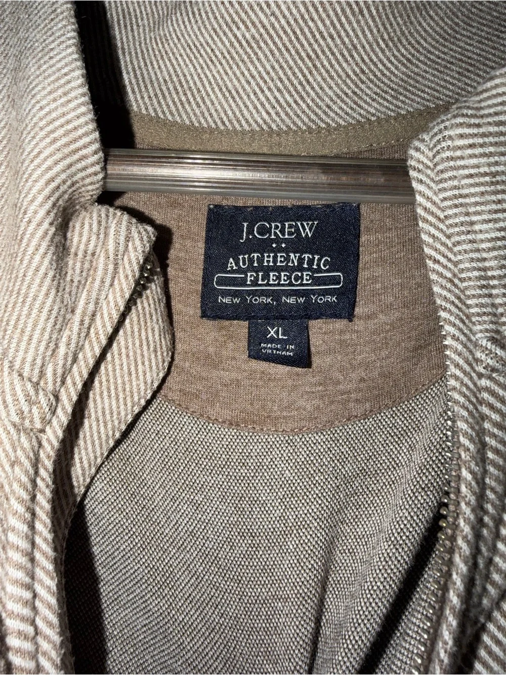 J. Crew Men’s Quarter-Zip Sweater in Taupe Gray